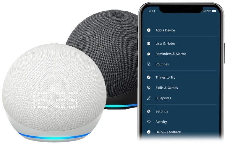 Amazon Alexa and Echo for voice control of the air conditioning.