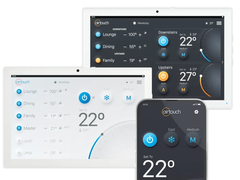 Introducing AirTouch 5 control options information tile.