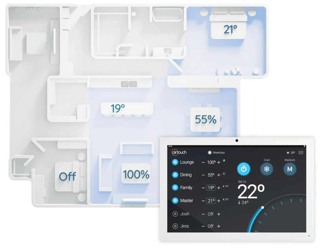 How AC zoning works with intelligent temperature control technology.