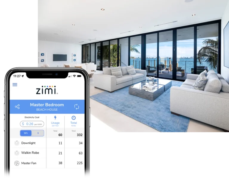 App control of the home lighting with Zimi.