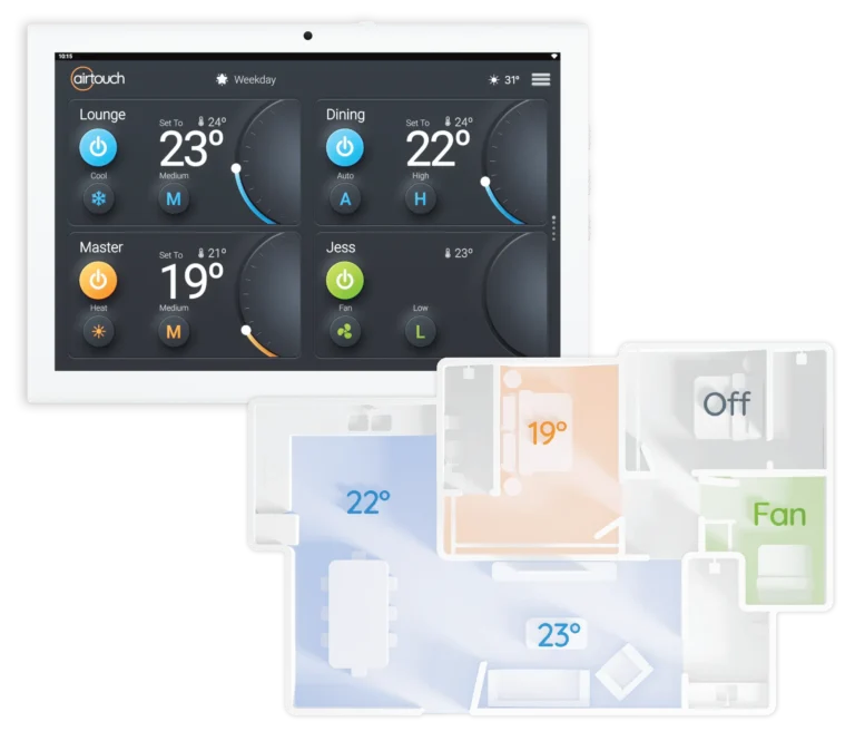 Smart VRF air conditioning controller for a different temperature in each room in apartments.