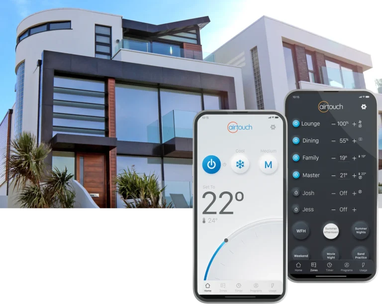 Air Conditioning App control for zoning and unit control in large homes.